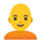 Person- Bald emoji on Google